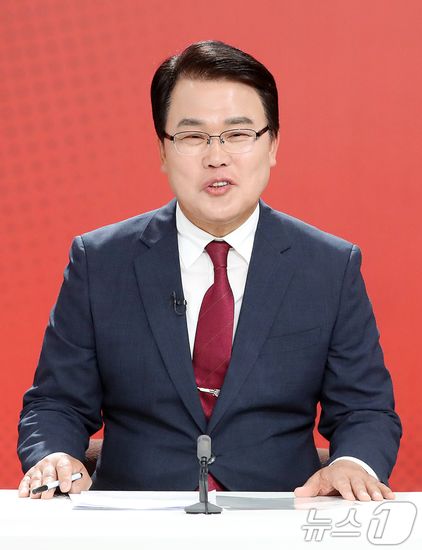 (대구=뉴스1) 공정식 기자 = 13일 오후 대구 수성구 대구MBC에서 열린 '제9회 전국동시지방선거 국민의힘 대구시장 경선 비전토론회'에서 이재만 후보가 발언하고 있다. 2026 …