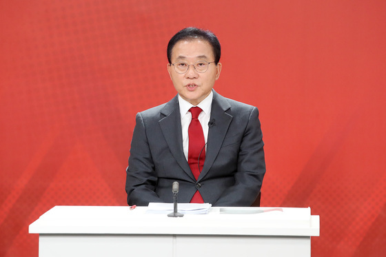 발언하는 윤재옥 후보