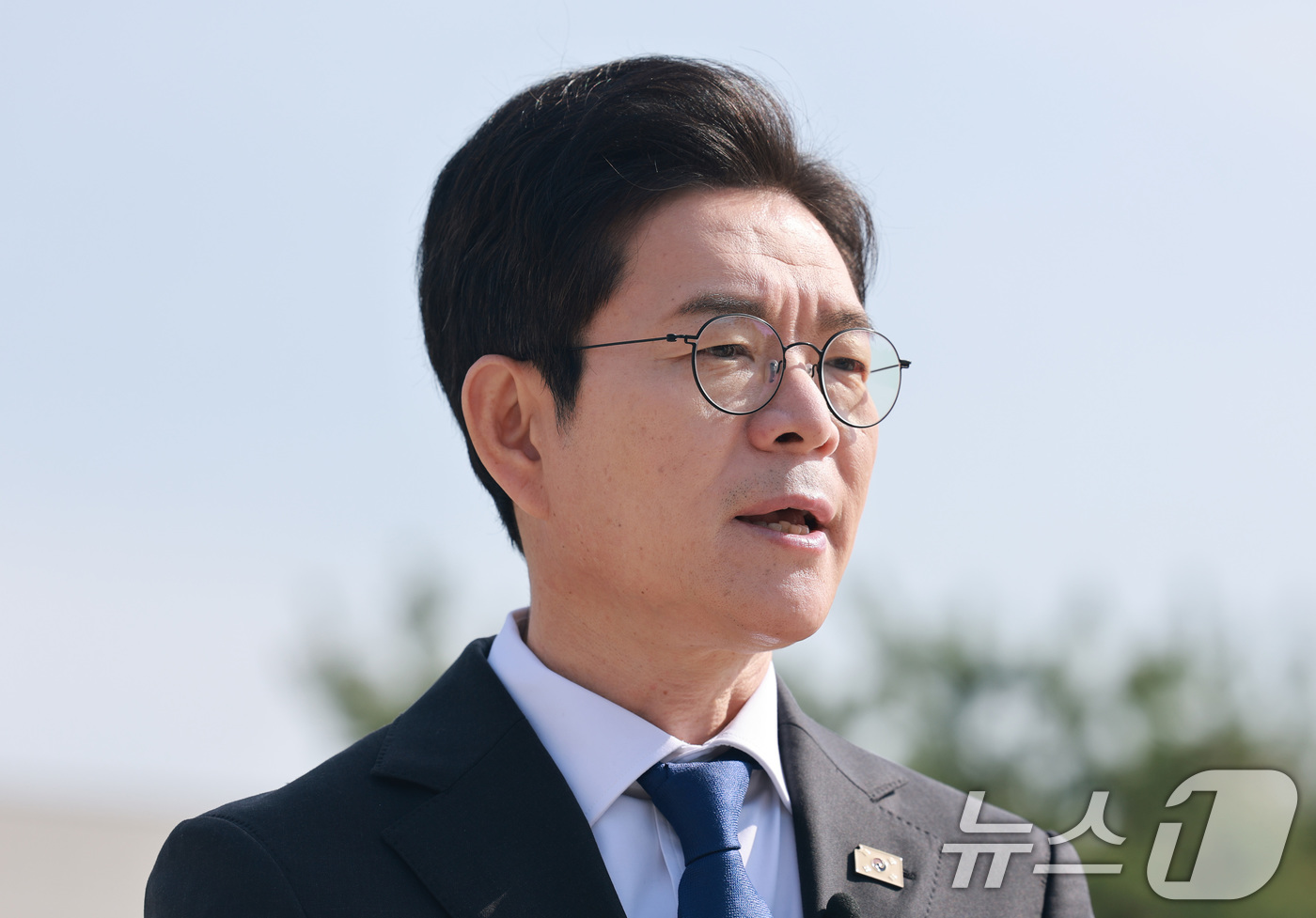 (서울=뉴스1) 임세영 기자 = 정원오 더불어민주당 서울시장 후보가 14일 오전 서울 용산구 국립중앙박물관에서 문화·관광 관련 공약을 발표하고 있다.  2026.4.14/뉴스1