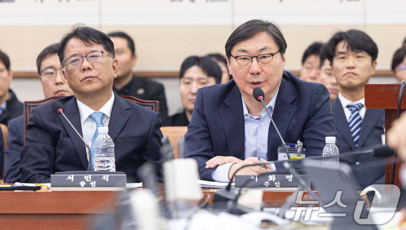 (서울=뉴스1) 이승배 기자 = 14일 서울 여의도 국회에서 열린 제434회국회(임시회) 윤석열 정권 정치검찰 조작기소 의혹 사건 진상규명 국정조사특별위원회 쌍방울 대북송금 조작기 …