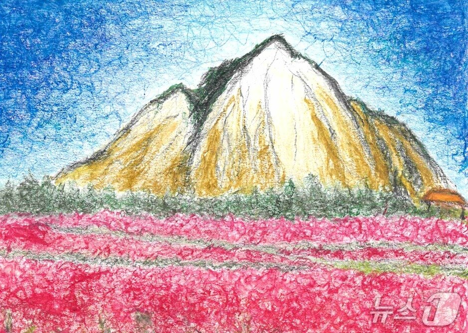 본문 이미지 - 황신애 작가의 '붉은 유채밭'(대동문화재단 제공, 재판매 및 DB금지)/뉴스1