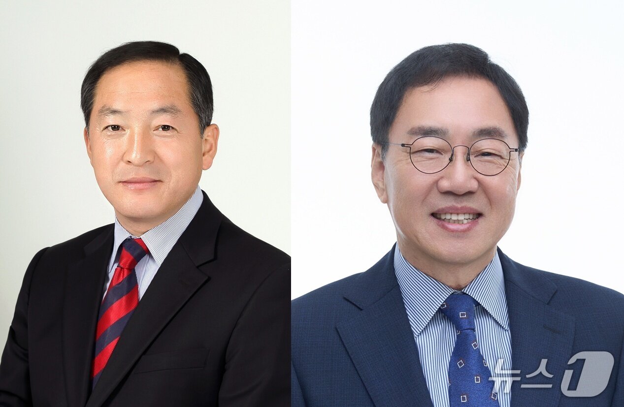 본문 이미지 - 이병선 국민의힘 강원 속초시장 후보(사진 왼쪽)와 김철수 더불어민주당 후보.(현직순, 뉴스1 DB)