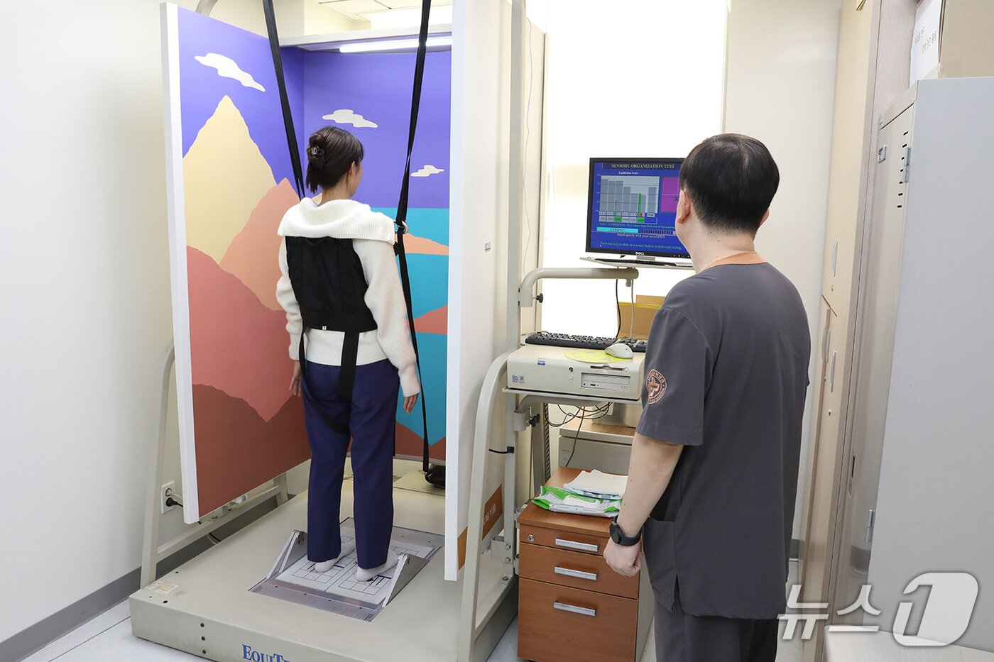 본문 이미지 - 전정기능검사 이미지.(인제대 일산백병원 제공)