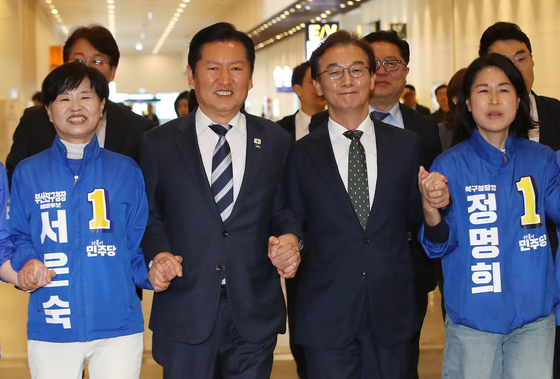 현장 최고위 참석하는 정청래 대표