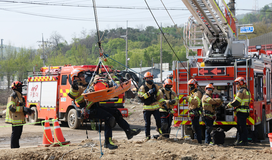 경기도119특수대응단, 붕괴사고를 가정한 구조훈련 실시