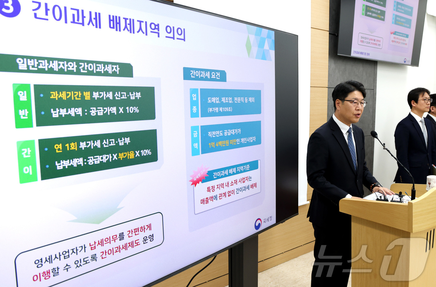 (세종=뉴스1) 김기남 기자 = 박정열 국세청 개인납세국장이 세종시 정부세종청사에서  소상공인 세정지원 내용을 발표하고 있다.국세청은 지난 1월 소상공인연합회와 세정지원 간담회를 …