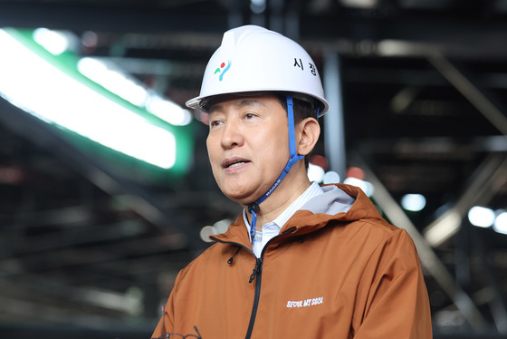 오세훈 시장, 서울아레나 공사현장 방문