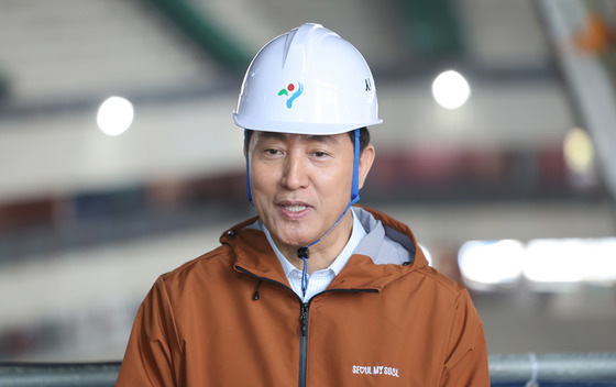 오세훈 시장, 서울아레나 공사현장 방문