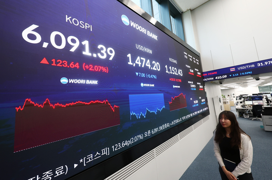 전고점까지 4% 남았다…코스피 2% 올라 6090선 마감[시황종합]