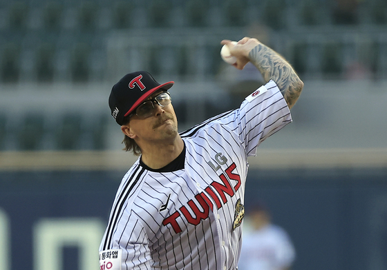 LG 선발 웰스의 역투