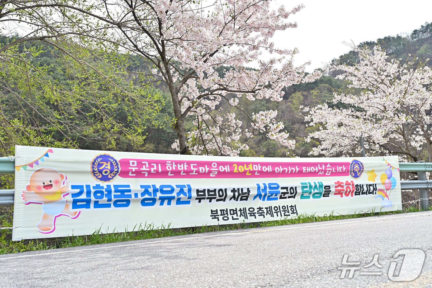 본문 이미지 - 김현동·장유진 부부가 최근 강원 정선군 북평면 문곡리 한반도마을에 거주하면서 둘째 아들의 출산 소식을 전한 가운데, 해당 마을이 20년 만에 출생아 소식을 기념한 잔치를 마련할 계획이다. (정선군 제공. 재판매 및 DB금지) 2026.4.15/뉴스1
