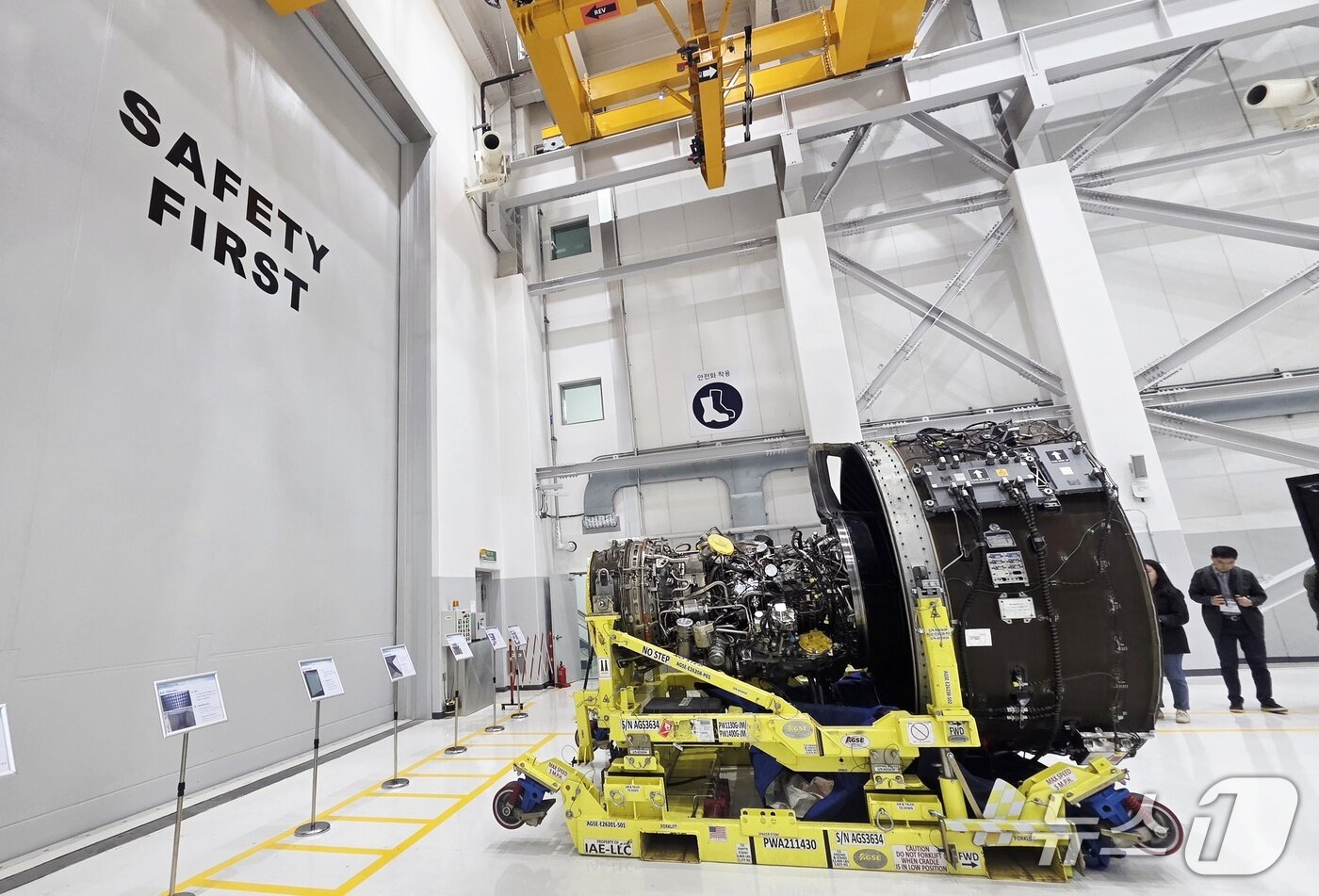 본문 이미지 -  인천 영종도에 위치한 대한항공의 엔진 테스트 셀(ETC) 내부. 2026.04.15/뉴스1 박기범 기자