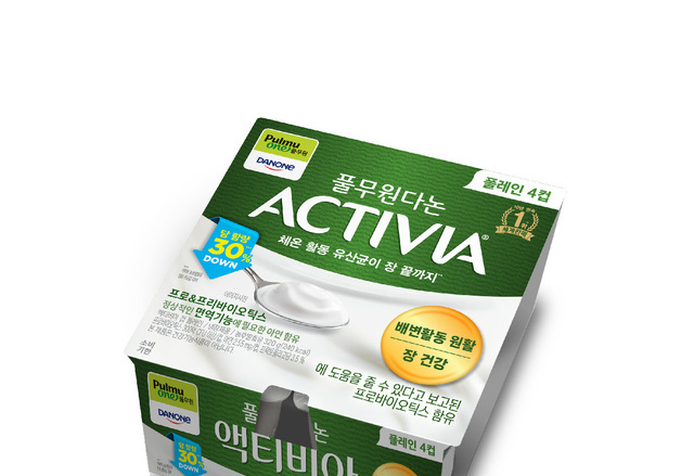 "당 함량 30% 낮췄다"…풀무원다논, '액티비아 컵 플레인' 리뉴얼