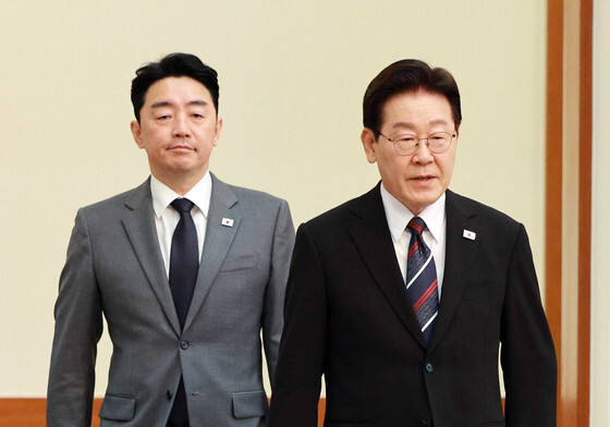 수석보좌관회의 참석하는 이재명 대통령