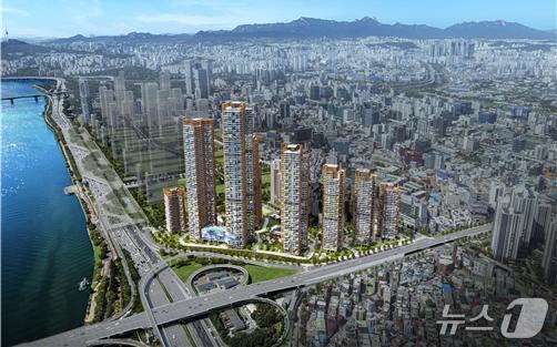 본문 이미지 - 수전략정비구역 제4 주택정비형 재개발사업 조감도 (서울시 제공) 뉴스1 ⓒ News1  