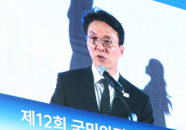 국민안전의 날 기념사 하는 김민석 총리