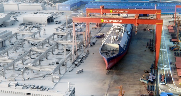 HD현대, 자율조선소 청사진 공개 "공정 지연 경고에 AI가 즉시 대응"
