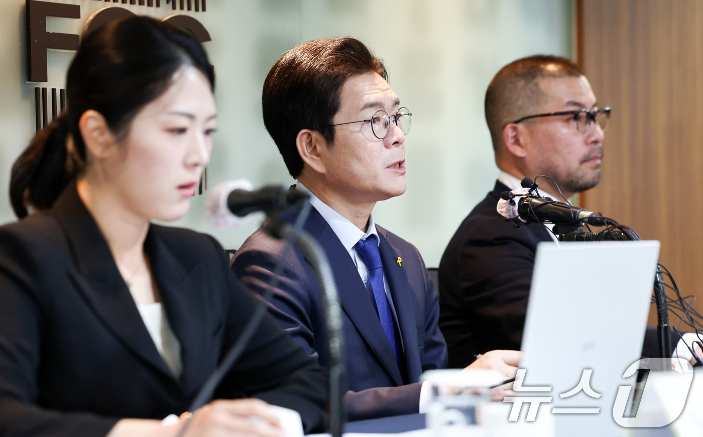 (서울=뉴스1) 최지환 기자 = 정원오 더불어민주당 서울시장 후보가 16일 오후 서울 중구 프레스센터에서 열린 서울외신기자클럽 초청간담회에서 모두발언을 하고 있다. 2026.4.1 …