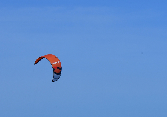 카이트 보드와 공공근로자들