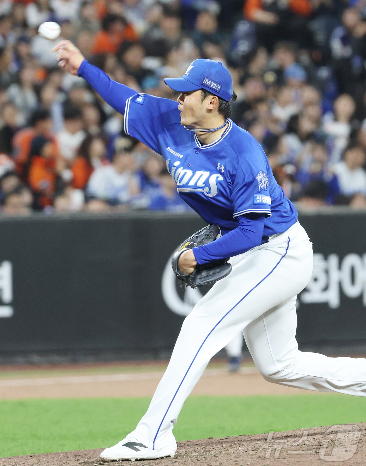 (대전=뉴스1) 김기남 기자 = 16일 대전 한화생명볼파크에서 열린 2026 신한 SOL KBO리그 삼성 라이온즈와 한화 이글스의 경기에서 삼성 미야지가 투구하고 있다. 2026. …