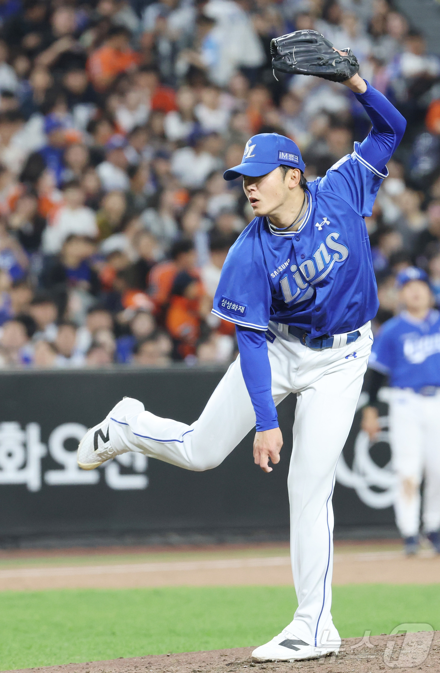 (대전=뉴스1) 김기남 기자 = 16일 대전 한화생명볼파크에서 열린 2026 신한 SOL KBO리그 삼성 라이온즈와 한화 이글스의 경기에서 삼성 미야지가 투구하고 있다. 2026. …