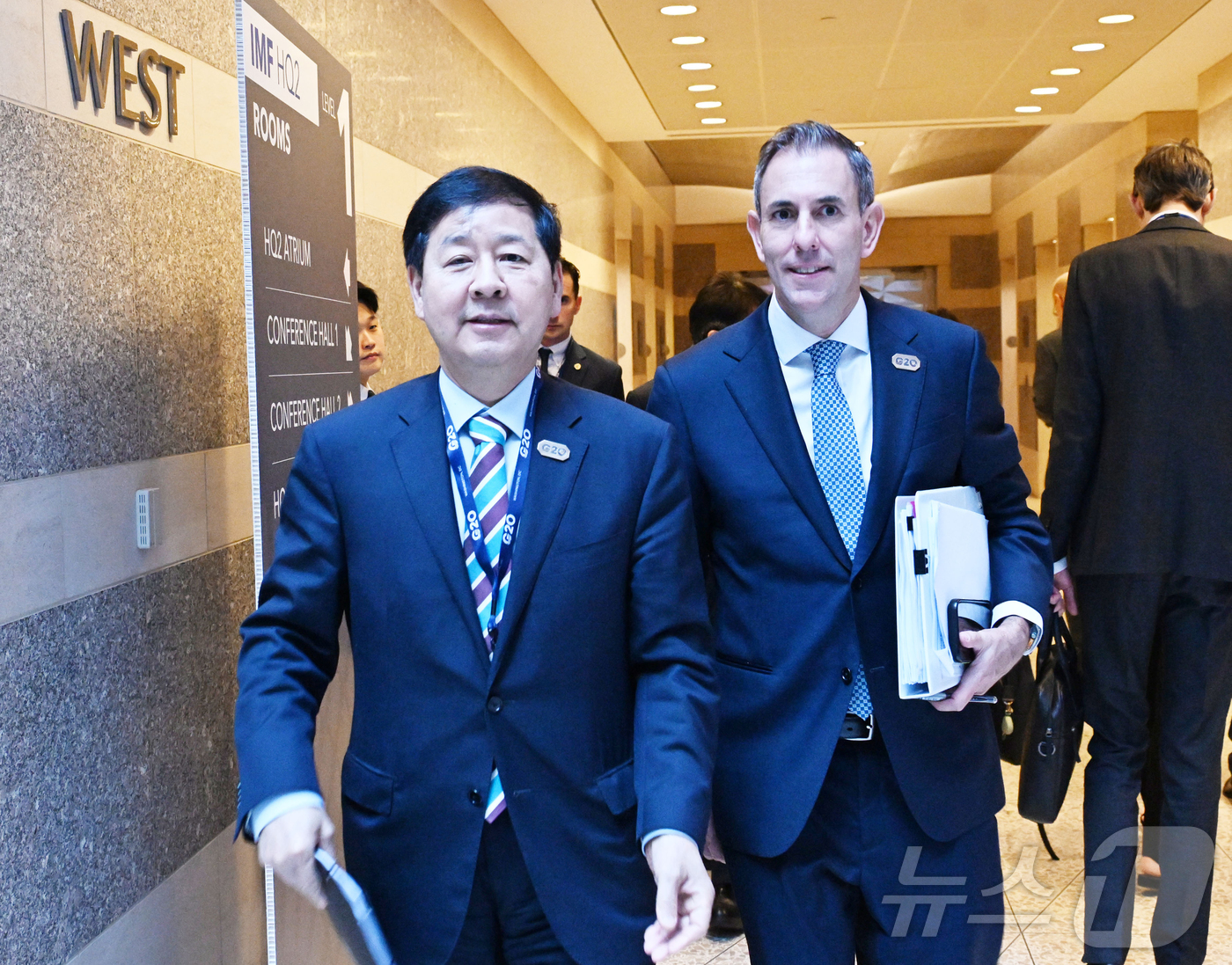 (서울=뉴스1) = 주요 20개국(G20) 재무장관회의 및 국제통화기금(IMF)/세계은행(WB) 춘계회의 참석차 미국 워싱턴D.C.를 방문 중인 구윤철 부총리 겸 재정경제부 장관이 …
