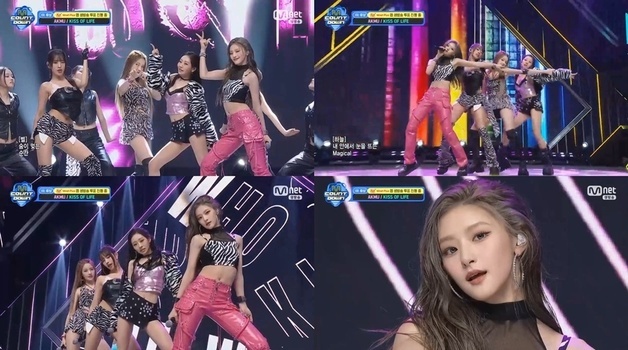 키스오브라이프, 데뷔 첫 '엠카' 1위…눈물로 전한 소감