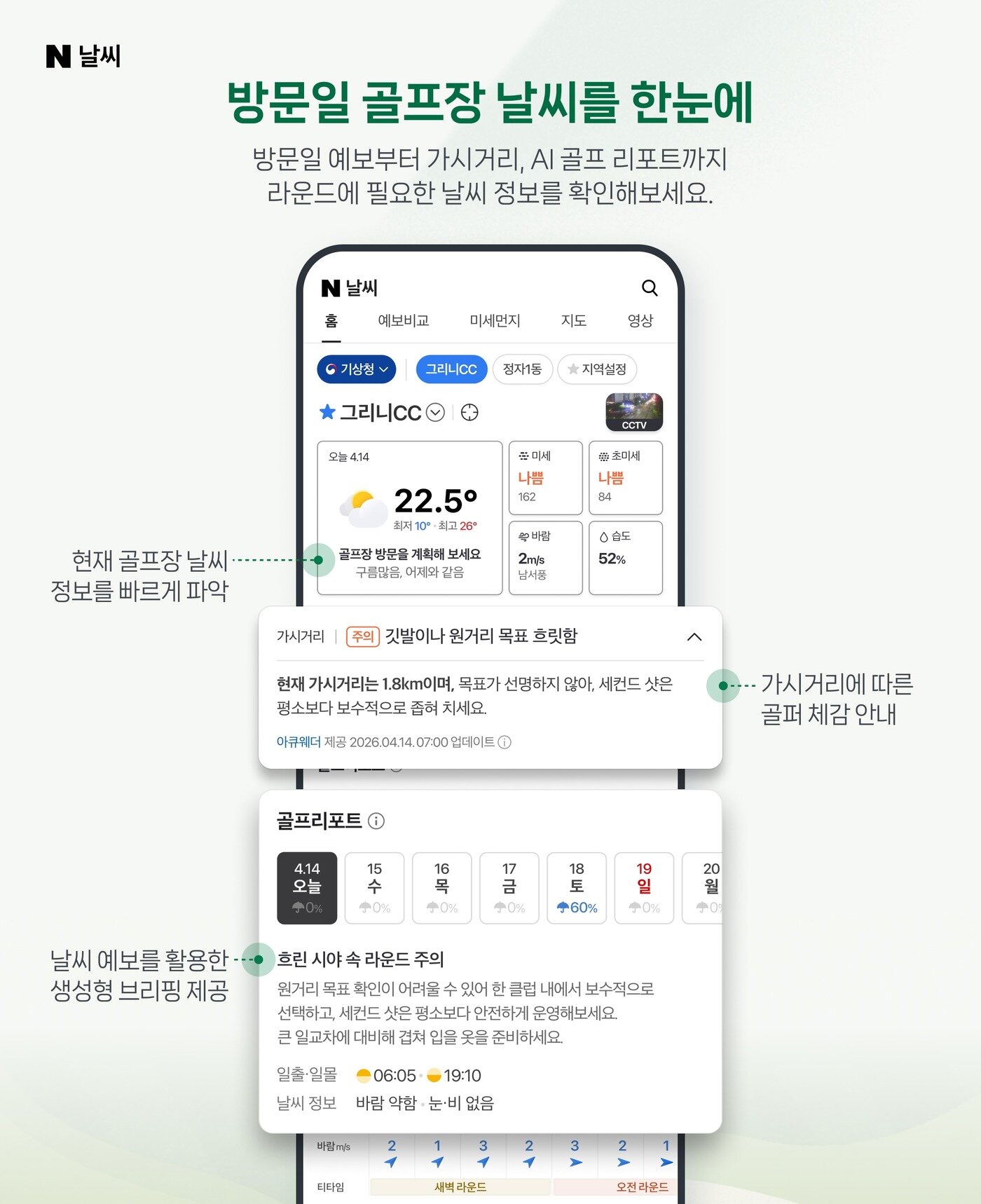 본문 이미지 - 네이버 골프장 테마날씨 (네이버 제공)