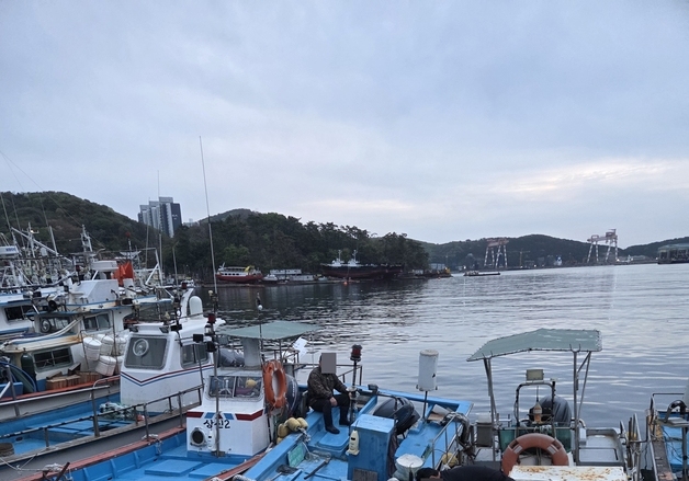부산 다대항 계류 어선 침수…밀물로 인한 수위상승이 원인