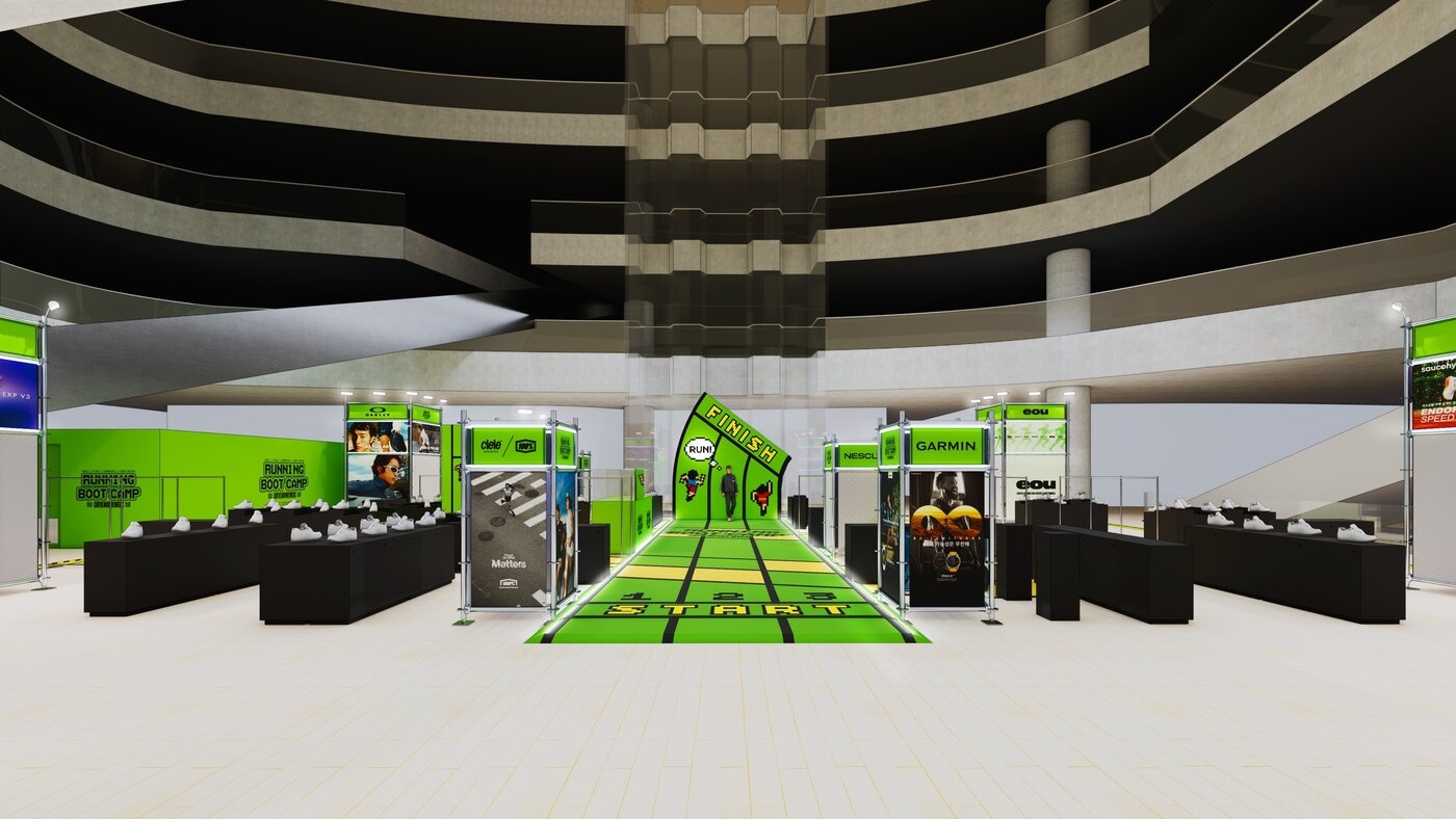본문 이미지 - 러닝 부트 캠프 팝업스토어 전경 조감도.(롯데백화점 제공).