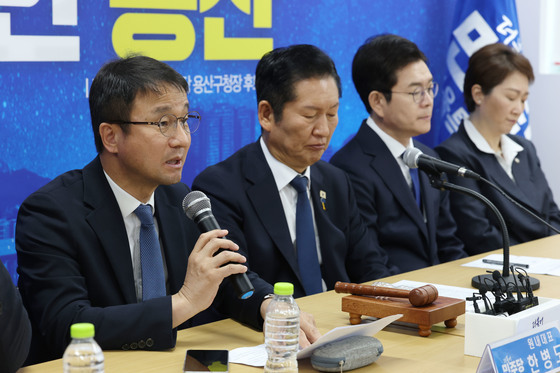 현장 최고위 발언하는 한병도 원내대표