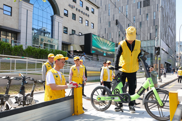 서초구 '통행방해 전기자전거 즉시수거' 모의 훈련 진행
