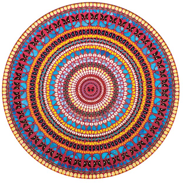 본문 이미지 - 데이미언 허스트(Damien Hirst b.1965), British, Resurgam, butterflies and household gloss on canvas, diameter 213.4cm | 2019. 7~13억 원 (케이옥션 제공)