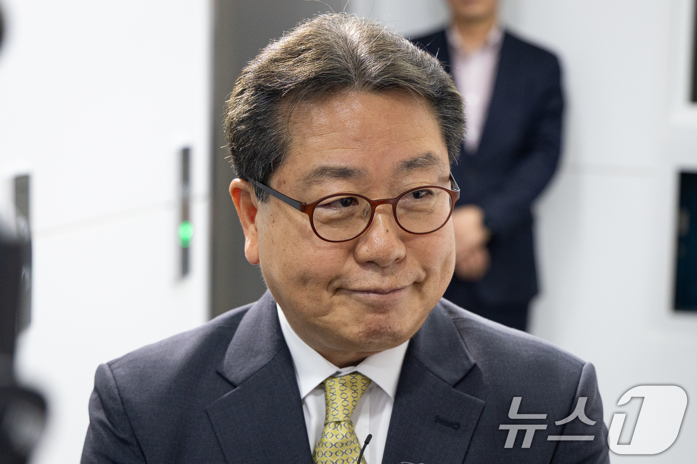 (서울=뉴스1) 유승관 기자 = 조광한 국민의힘 최고위원이 17일 서울 여의도 중앙당사에서 열린 경기도지사 예비후보 면접에 참석하고 있다. 2026.4.17/뉴스1