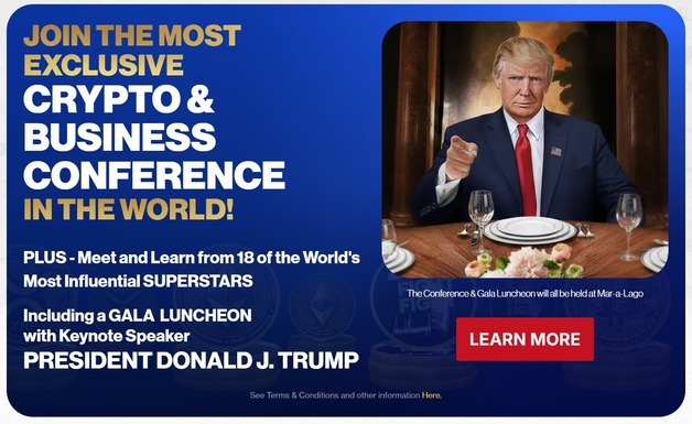 트럼프 '밈 코인 만찬' 티켓값 90% '뚝'…1위는 올해도 '트론 창업자'