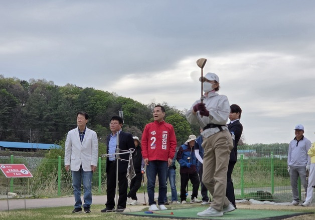 김진태 "강원도를 시니어 스포츠 메카로"…72홀 파크골프장 건립 약속