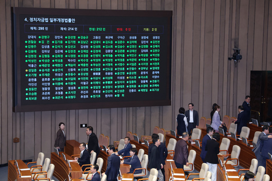 정치자금법 개정안 국회 본회의 통과