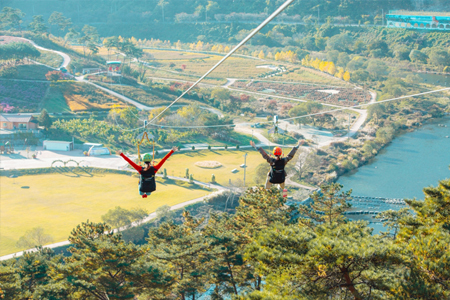 '정읍 대표 산림 레포츠' 구절초 지방정원 '집와이어' 21일 개장