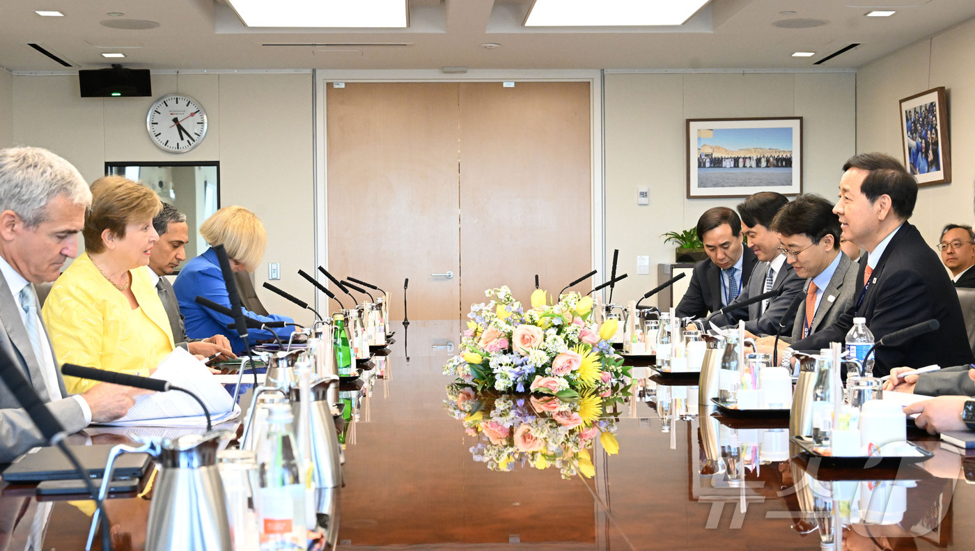 (서울=뉴스1) = 주요 20개국(G20) 재무장관회의 및 국제통화기금(IMF)/세계은행(WB) 춘계회의 참석차 미국 워싱턴D.C.를 방문 중인 구윤철 부총리 겸 재정경제부 장관이 …