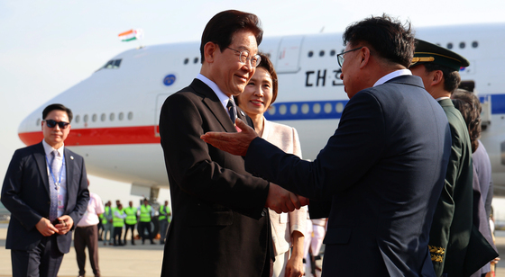 인도 뉴델리 도착한 이재명 대통령