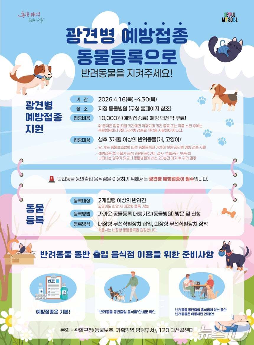 본문 이미지 - 광견병 접종 안내문(지자체 제공) ⓒ 뉴스1