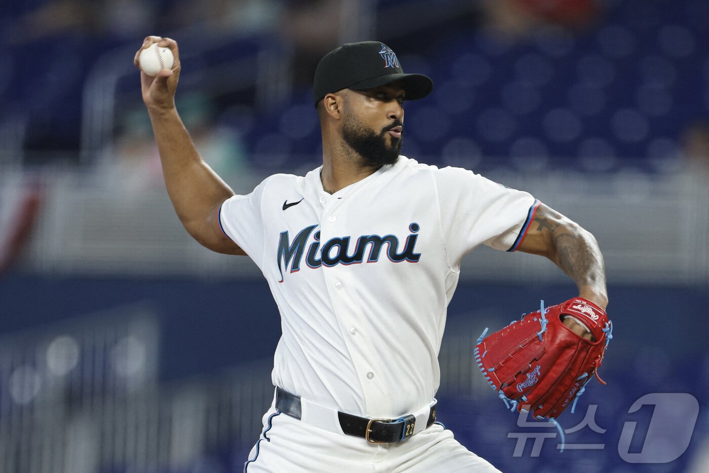 본문 이미지 - 투구하는 알칸타라.ⓒ AFP=뉴스1