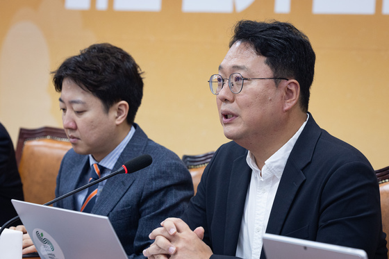 모두 발언하는 천하람 개혁신당 원내대표