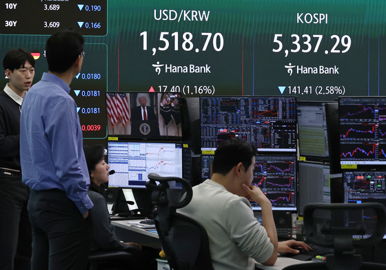 '트럼프 연설' 5400선 내준 코스피