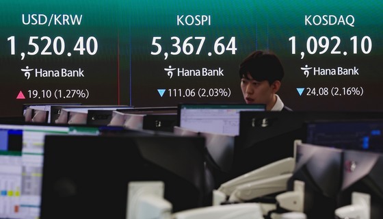 트럼프 기자회견에 아증시 일제 급락 반전, 코스피 2.53%↓ 최대 낙폭