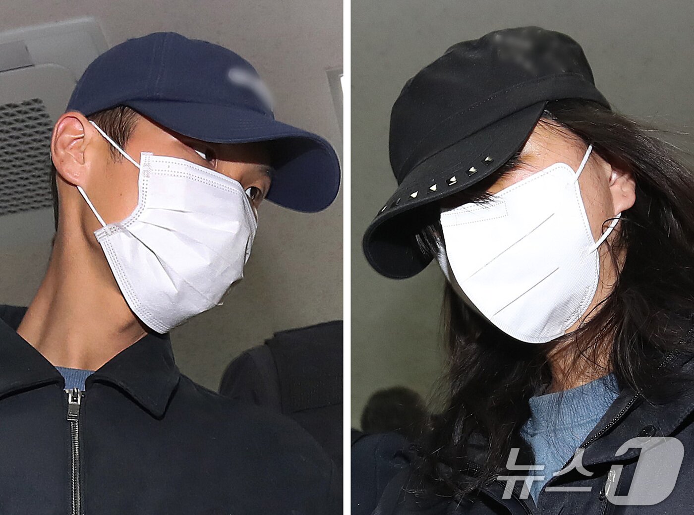 본문 이미지 - 50대 장모를 살해하고 여행용 가방에 담아 대구 신천에 버린 혐의(존속살해 등)를 받는 조재복(왼쪽)과 사체유기 등에 가담한 딸 최모 씨가 지난 2일 구속 전 피의자 심문(영장실질심사)을 받기 위해 대구지법에 들어서고 있다. 2026.4.2 ⓒ 뉴스1 공정식 기자