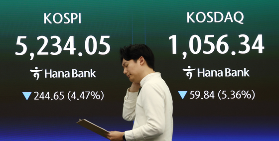급락한 코스피·코스닥