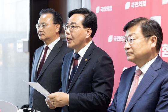 李 대통령 추경 시정연설 입장 밝히는 송언석 국민의힘 원내대표