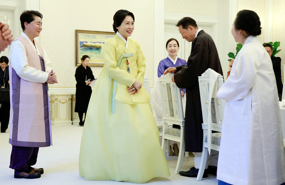 김혜경 여사, 한복생활 유네스코 등재추진단 차담회