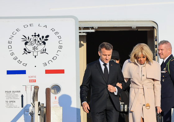브리지트 여사와 방한한 마크롱 대통령